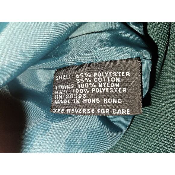 Members Only Jacket Mens Green Bomber Coat Full Zip Size 44 - Picture 10 of 10